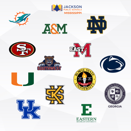 Logos of athletic programs that trust Ozono including Miami Dolphins, Notre Dame, Penn State, 49ers, Florida A&M, and other universities